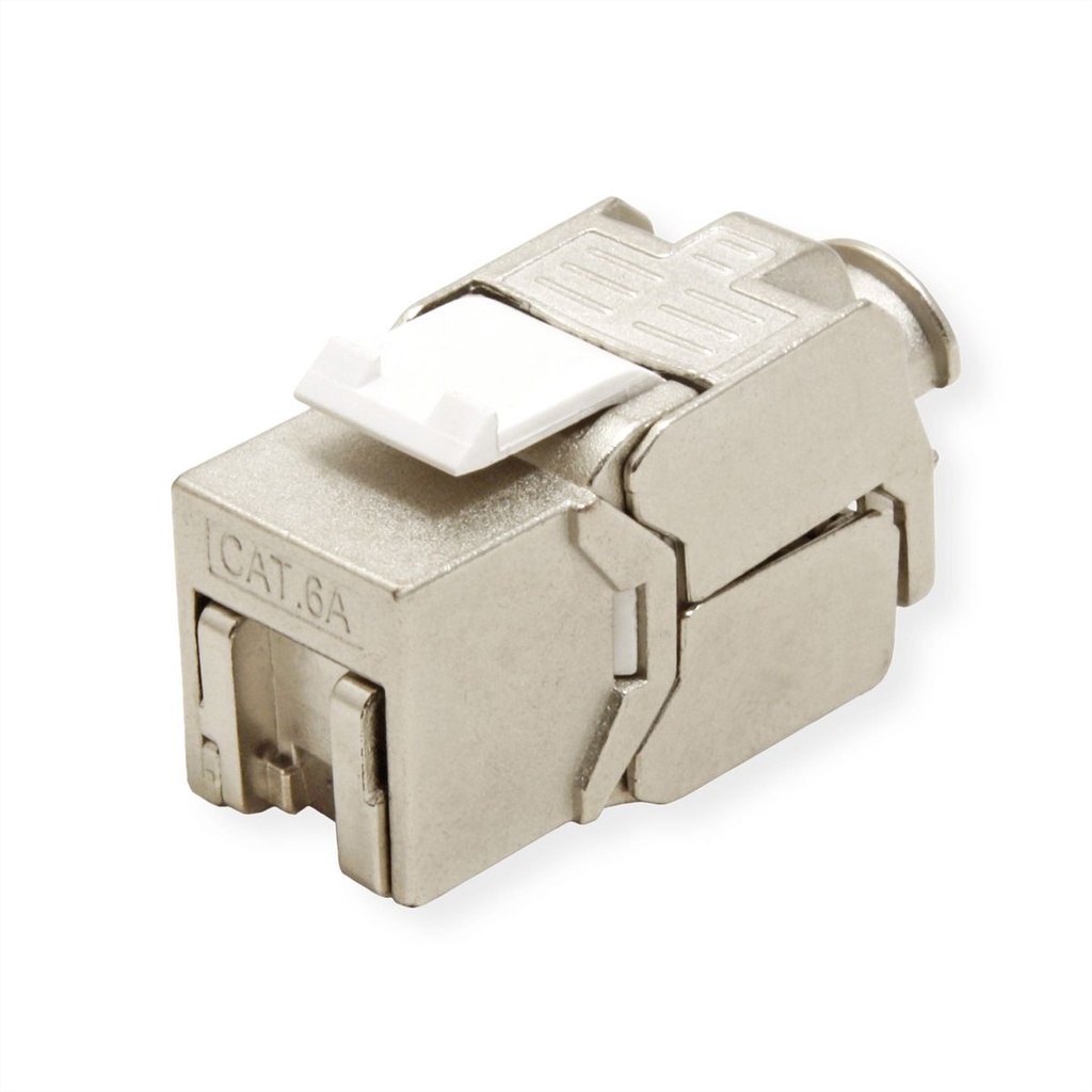 [26.11.0392] ROLINE Keystone Jack, Cat.6A (Classe EA), RJ-45, UTP, zonder outil, SLIM en SHORT, wit
