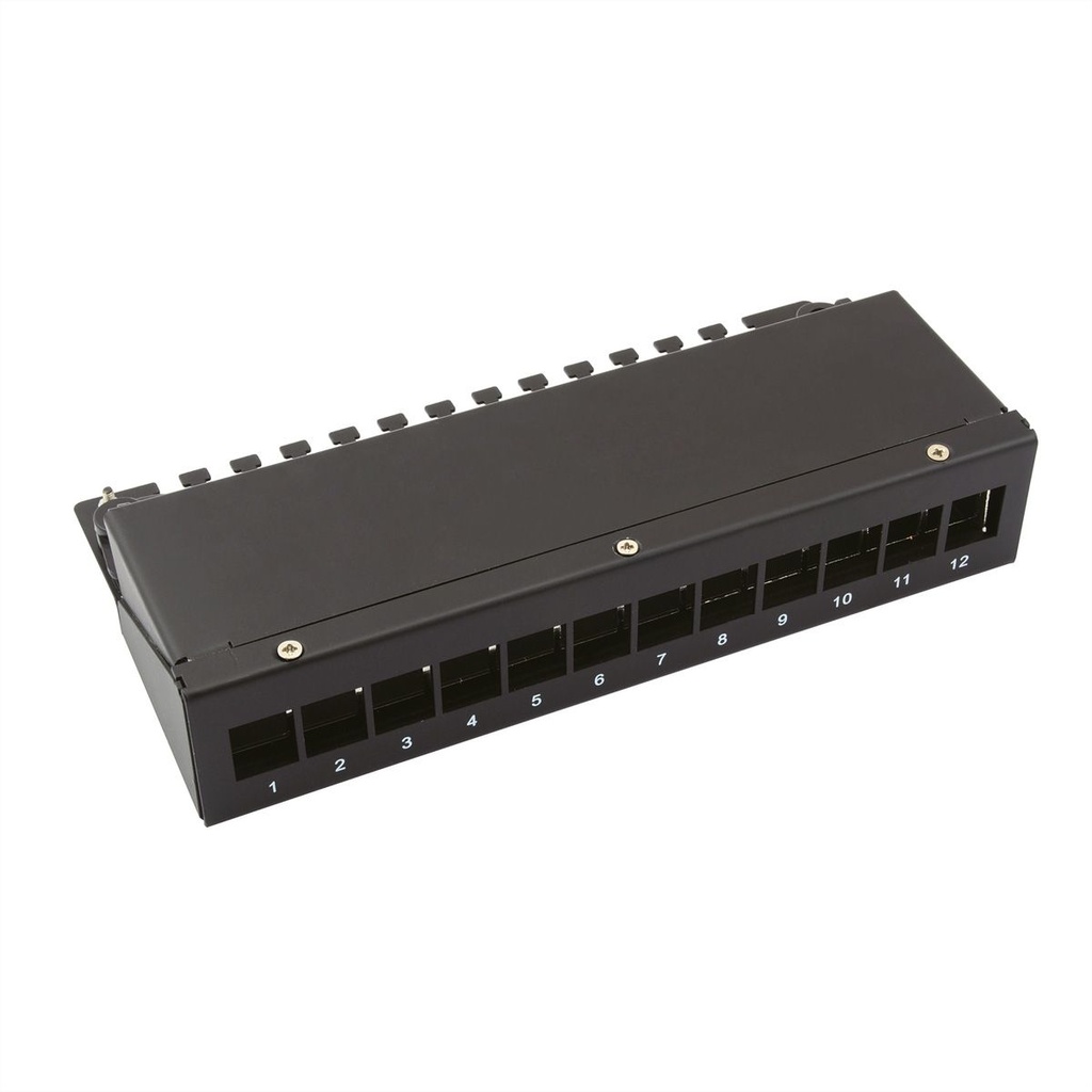 [26.99.0332] Modulekader Keystone VALUE, 12 ports, vierge, noir
