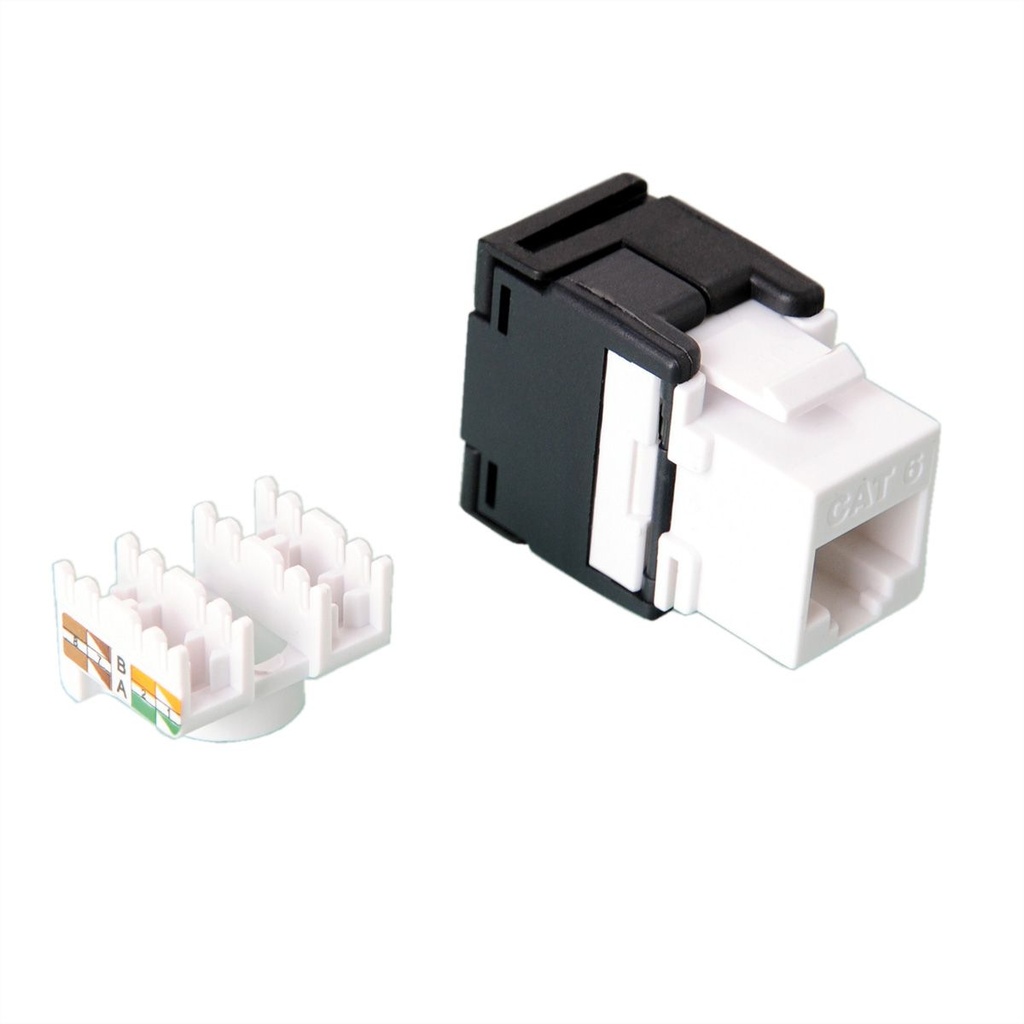 [26.99.0363] Prijs Keystone VALUE, Cat.6 (Klasse E), RJ-45, UTP, 180°, zonder outil, blanche