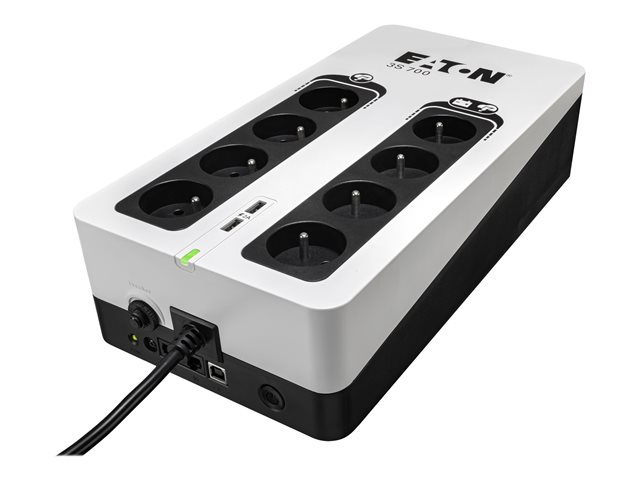 [3S700F] Onduleur Eaton 3S 700 AC 220-240 V 420 Watt 700 VA monophasé Connecteurs de sortie USB : 8 prises Be/Fr