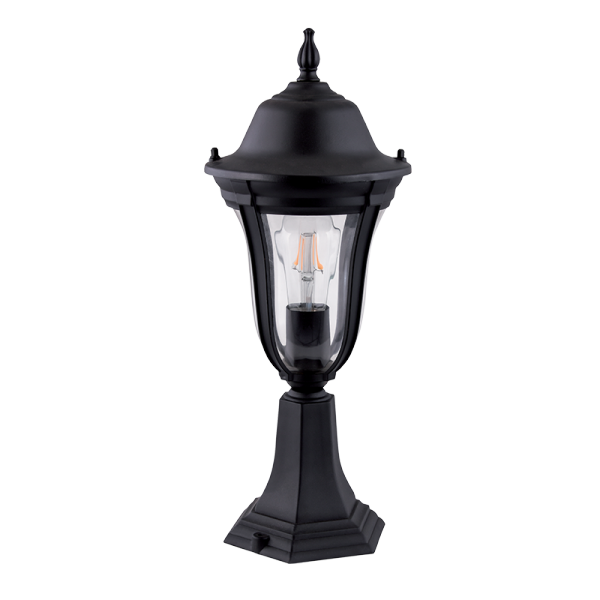 [96204MFBK] ELMARK 96204MF/BK - PIED DE LANTERNE MARK 204 1XE27 NOIR H490
