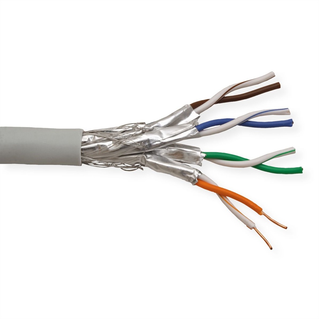 [CAT7-704922] Câble Intellinet S/FTP LSZH, 100 m, homologué CPR-Dca, gris, cuivre