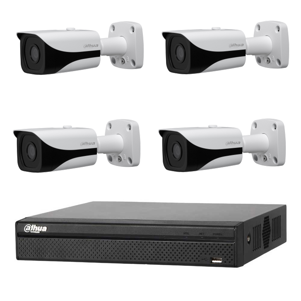 [CVI4MKIT-4B1] DAHUA KIT HDCVI 5MP DVR 4CH - 4x Camera Bullet 5MP Intern/Extérieur IP67 - HD 1 Naar