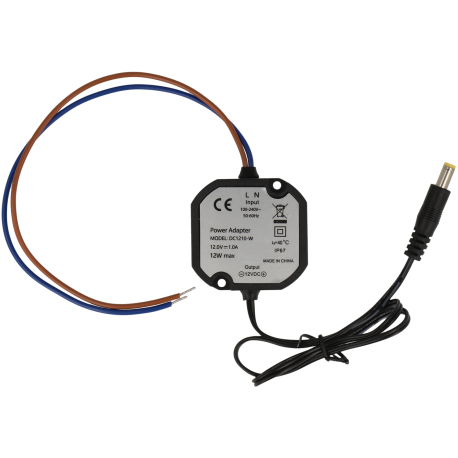 [DC1202-mini] Minivoeding DC1202 12 V / 2 A 61 x 59 x 30 mm gestabiliseerd IP67