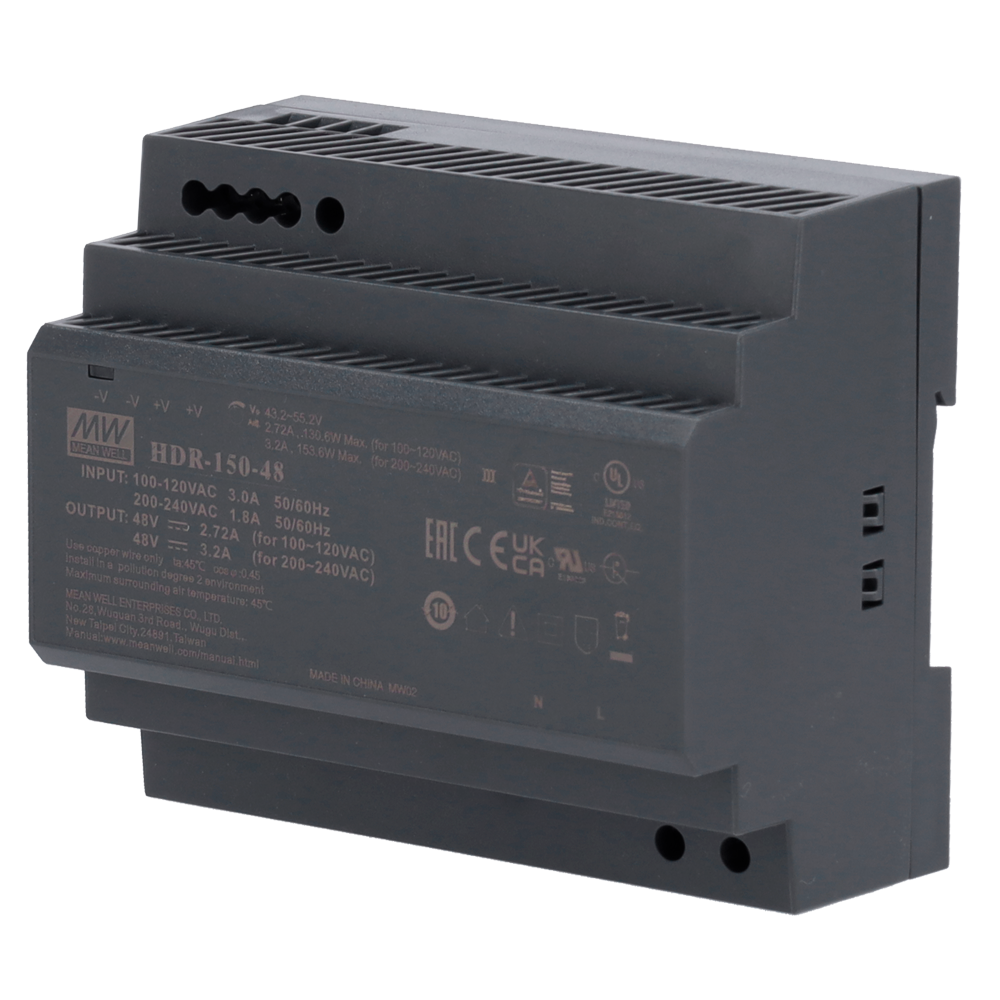 [DC48V-150-DIN] DS-KAW150-4N Voedingsrail DIN AC/DC (PSU), 1 sortie, 150 W, 48 VDC, 3,2 A