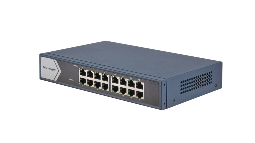 [DS-3E0516-E(B)] Commutateur Gigabit non géré Hikvision DS-3E0516-E(B) 16 ports