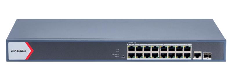 Commutateur PoE intelligent Gigabit 16 ports HIKVISION DS-3E1518P-EI - Budget PoE total 230 W