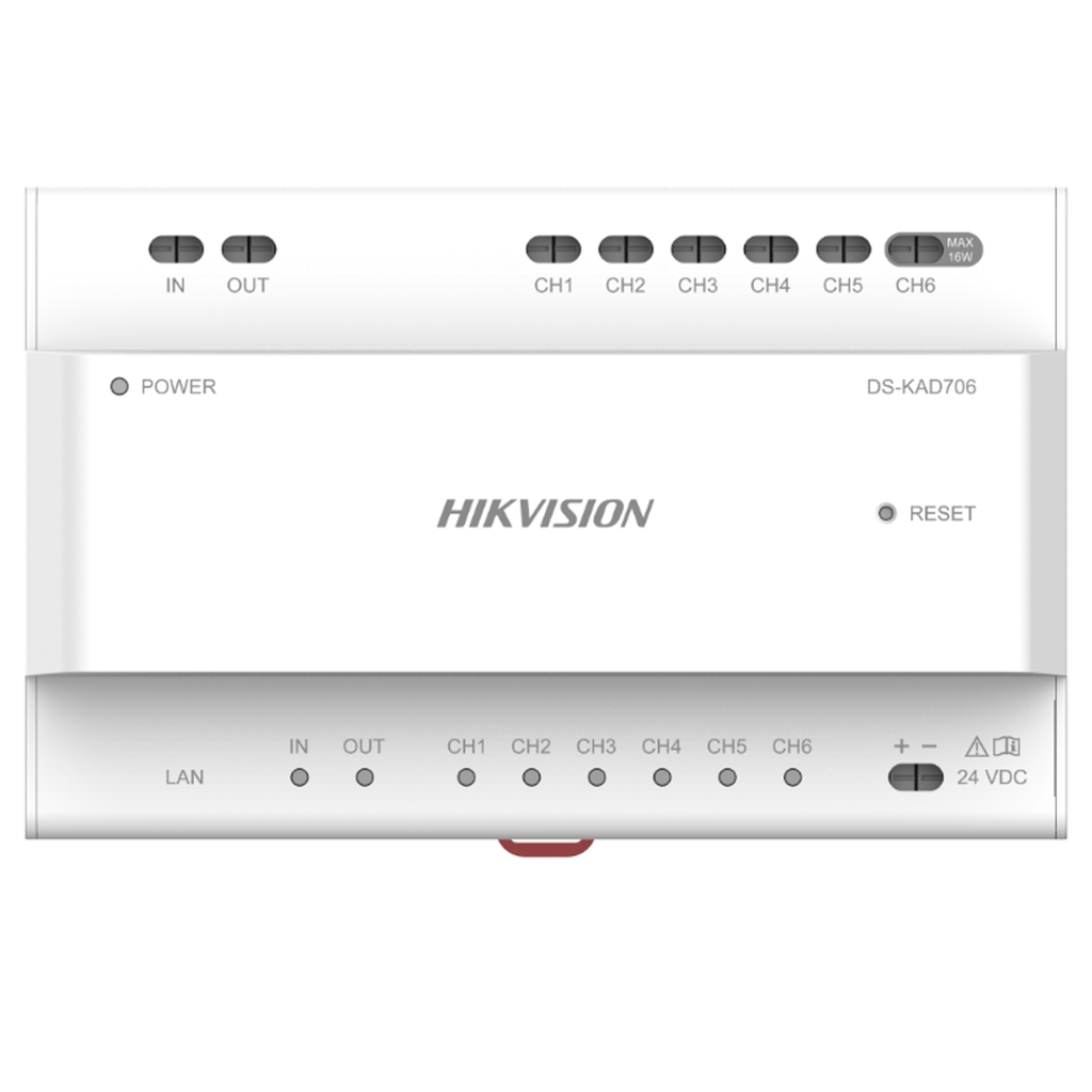 [DS-KAD706] Distributeur Hikvision DS-KAD706 6x interface 2 fils 24 V CC
