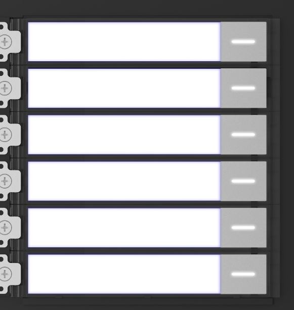 Module d'étiquette nominatief Hikvision DS-KD-KK · 6 boutons d'appel Noir