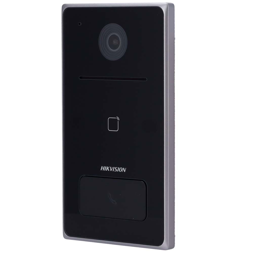 Hikvision DS-KV6133-WME1 Station de porte de villa 1 x bouton - PoE/ 12 VDC, carte Mifare WIFI - 1 relais - appelez directement Hikconnect