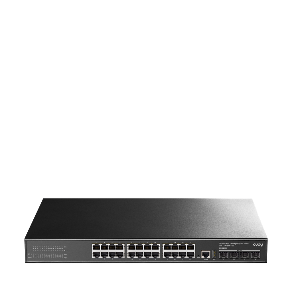 [GS5024S4] Cudy GS5024S4 Switch Gigabit beheerbaar L3 met 24 poorten met 4 emplacementen SFP 10G
