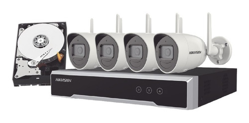 [NK44W0H-2T(WD)] Kit IP Wi-Fi HIKVISION 4 caméras Bullet 4MP 2,8 mm IR 30 m + 1 NVR Wi-Fi 8 canaux + 1 disque dur 2 To