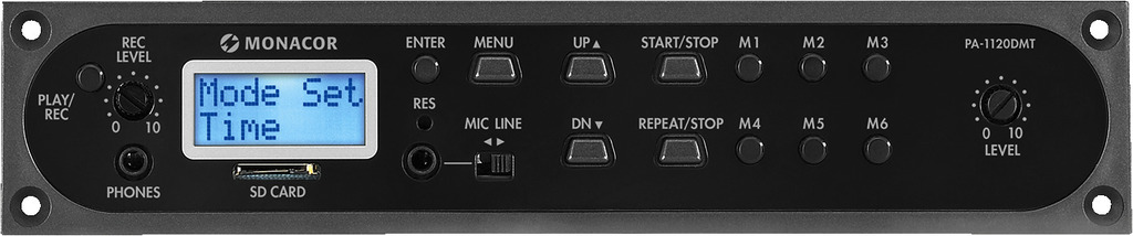 [PA-1120DMT] Monacor PA-1120DMT Module diffuseur de messages numériques et minuterie pour les amplificateurs-mixeurs PA