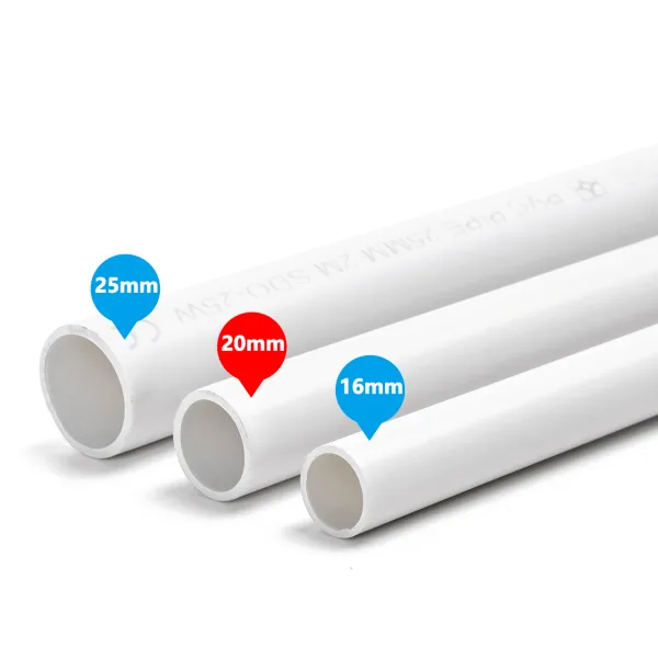 [TTH20] Ø 20 - 3m CONDUIT RIGIDE PVC GRIS CLAIR Min 10Pcs