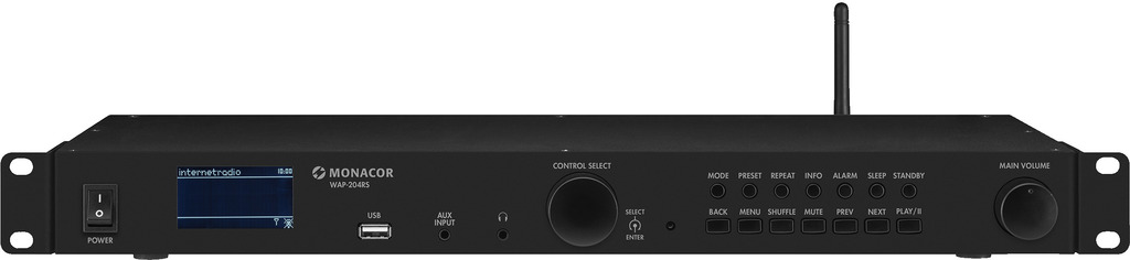 [WAP-204RS] Radio Internet Monacor WAP-204RS, tuner FM RDS et DAB+, lecteur MP3
